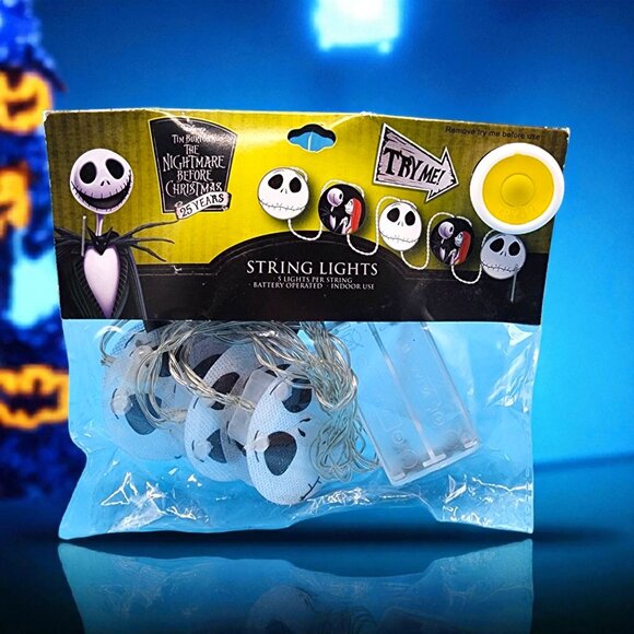 Nightmare Before Christmas 25th Anniversary Jack Skellington String Lights 2018 - Picture 1 of 9